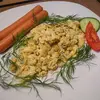 Омлет-болтушка с сосисками как в отеле