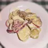 Салат картофельный с луком и огурцом