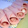Рулетики из ветчины с печенью и яйцом