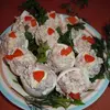 Фаршированные печенью трески яйца