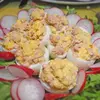 Яйца, фаршированные печенью трески