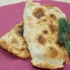 Чебуреки с грибами с зеленью и свининой