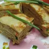 Овощной мильфей из капусты картофеля и крабовых палочек