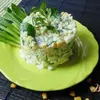 Салат из черемши с кукурузой.