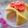 Блинный торт с манго и сметанным кремом