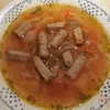 Томатный суп с горошком