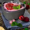 Творожно-малиновый мусс