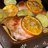 Курица с цитрусовыми и мятным сиропом