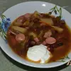 Суп фасолевый с солеными огурцами
