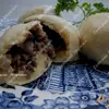 Картофельно-творожные  галушки с грибами
