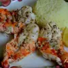 Большие креветки с лимоном и орегано