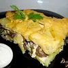 Запеканка с грибами и картофелем