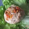 Мясные шарики с сырной и грибной начинкой.