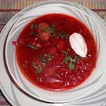 Борщ на куриных потрошках