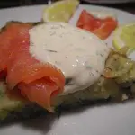 Картофель-рёшти с лососем