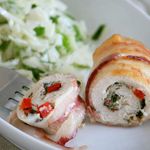 Куриные рулетики в беконе