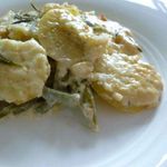 Картофель, запеченный с фасолью