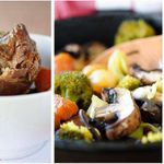 Баранина, тушенная с овощами и грибами