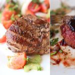 Стейк из говядины с классическим винным соусом