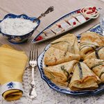 Блины с зеленым луком