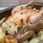 Запеченная курица с тимьяном