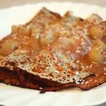 Рисовые блинчики с грушевым соусом