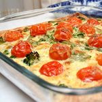 Цветной пирог с овощами