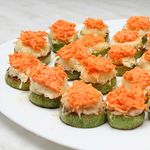 Кабачки с сыром и морковью