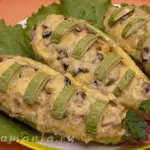 Кабачки, фаршированные рисом и грибами