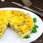 Пирог с грибами и сыром