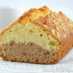 Двухслойный кекс с орехами