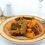 Мясное рагу с овощами и грибами