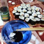 Домашние роллы с семгой