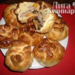 Слоеные узелки с мясом