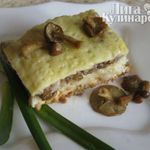 Пирог с мясом и грибами