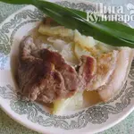 Свинина  с картофелем, жареные в фольге на решетке