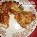Патиссоны, фаршированные овощами с курицей