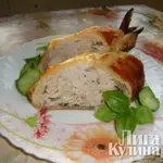 Фаршированная скумбрия, запеченная в слоеном тесте