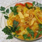 Закуска из кабачков с овощами по-корейски