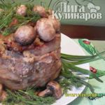 Запеченные свиные ребрышки Грибной пенек