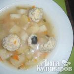 Рассольник с рыбными фрикадельками  Сюрприз