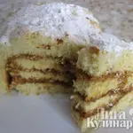 Быстрый бисквитный рулет к чаю
