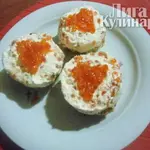 Тартар из форели с творогом и красной икрой Пусть стучат сердца