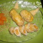 Куриные рулетики с мандаринами Новогодние