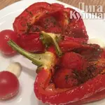 Лодочки из перца с помидорками черри