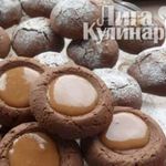Шоколадное печенье с конфетами Коровка