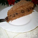 Шоколадный бисквитный торт Пьяная слива