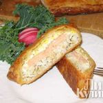 Кулебяка с рыбой и рисом
