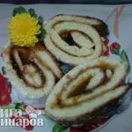 Рулет с джемом на скорую руку