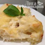 Цветная капуста, запеченная в сливочно-сырном соусе